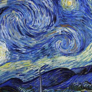 Starry Night painting wallpaper
