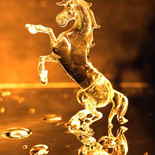 Golden horse wallpaper