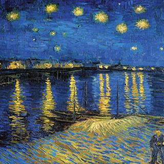 Starry Night painting wallpaper