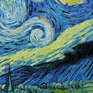 Starry Night painting wallpaper