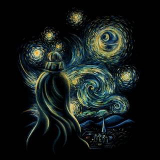 Starry Night painting wallpaper