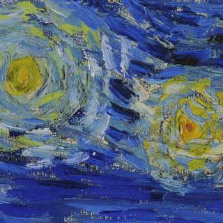 Starry Night painting wallpaper