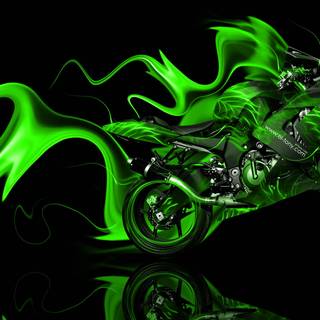 Green bike wallpaper