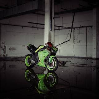 Green bike wallpaper