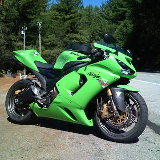 Green bike wallpaper