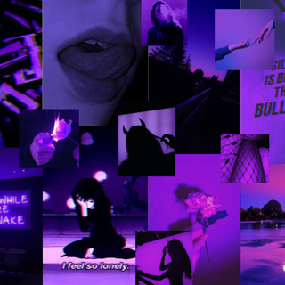 Dark purple aesthetic PC wallpaper