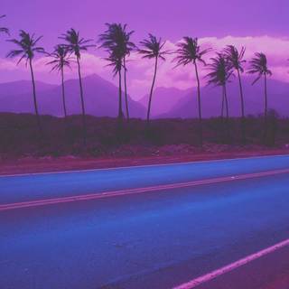 Dark purple aesthetic PC wallpaper