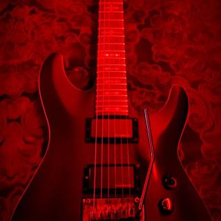 Red electric guitars wallpaper