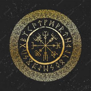 Nordic runes wallpaper