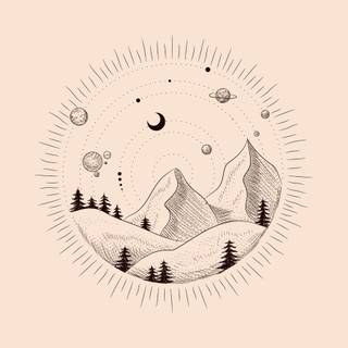 Aesthetic celestial desktop wallpaper