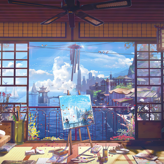 Cute anime room wallpaper