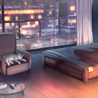 Cute anime room wallpaper