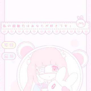 Kawaii anime pink wallpaper
