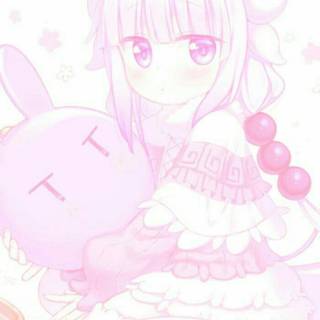 Kawaii anime pink wallpaper