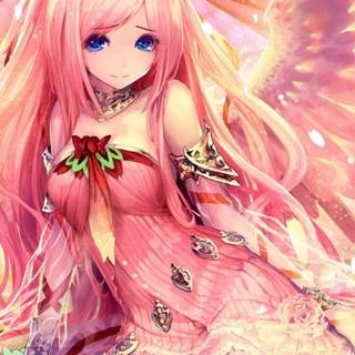 Kawaii anime pink wallpaper