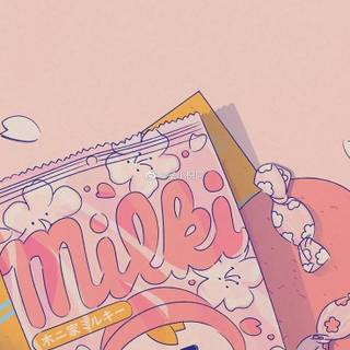 Kawaii anime pink wallpaper