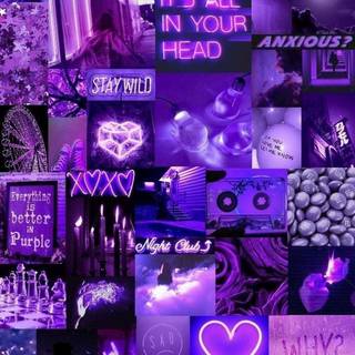 Aesthetic purple neon wallpaper