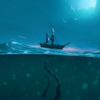 Ocean monster wallpaper