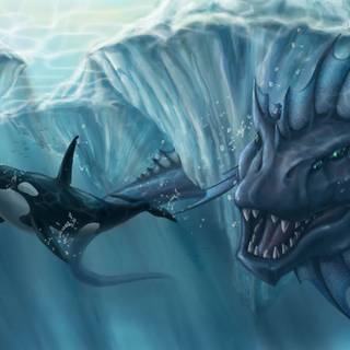 Ocean monster wallpaper