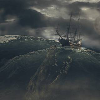 Ocean monster wallpaper