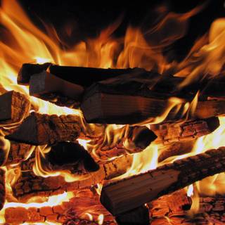 Fire wood wallpaper