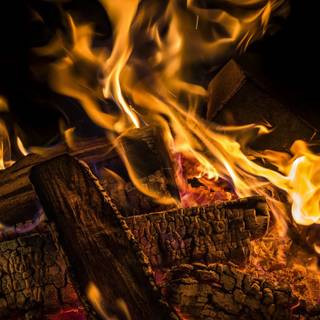 Fire wood wallpaper
