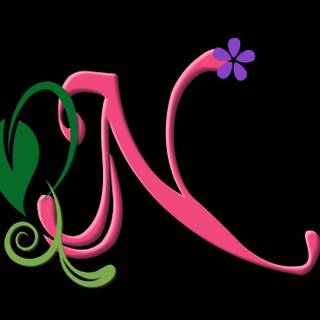 Pink letter n wallpaper