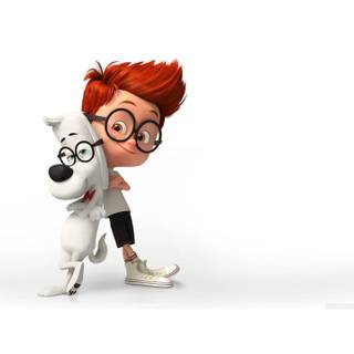 Dog and boy wallpaper