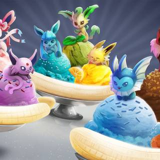 Leafeon and Glaceon wallpaper