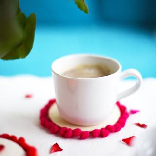 Pom pom coaster wallpaper