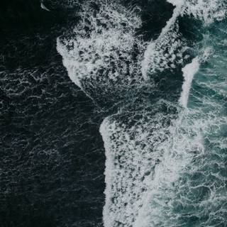 Black and white ocean wallpaper