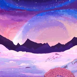 Country winter art wallpaper