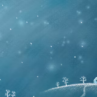 Country winter art wallpaper