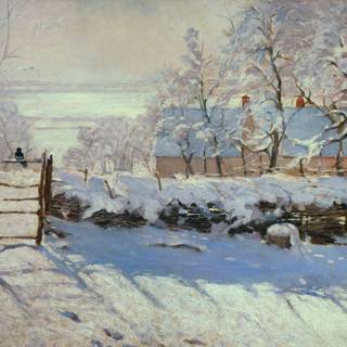 Country winter paintings wallpaper