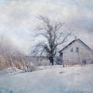 Country winter paintings wallpaper