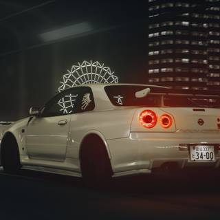 GTR R34 4K wallpaper