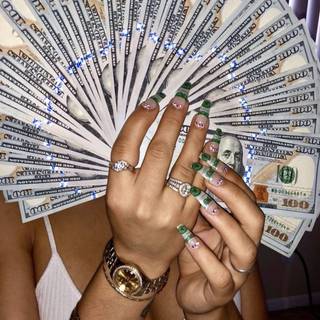 Flexing money wallpaper