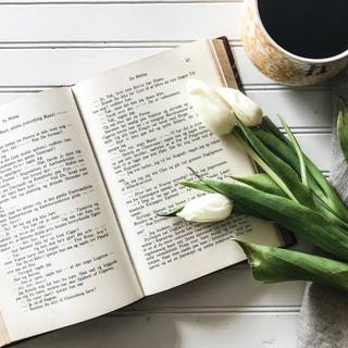 White book wallpaper