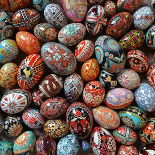 2023 Easter eggs HD wallpaper