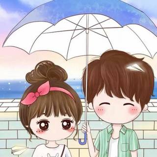 Girl cartoon love wallpaper