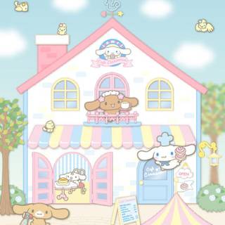 Kawaii cute house wallpaper