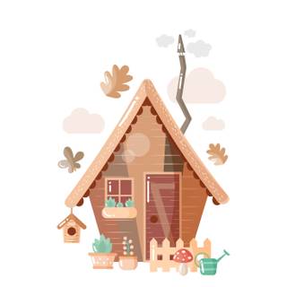 Kawaii cute house wallpaper