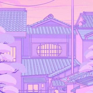 Kawaii cute house wallpaper
