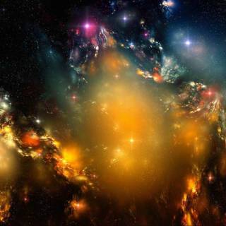 Gold galaxy wallpaper