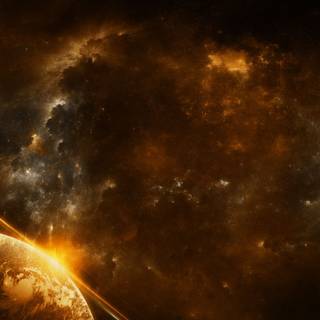 Gold galaxy wallpaper