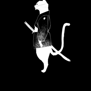 Cat samurai wallpaper