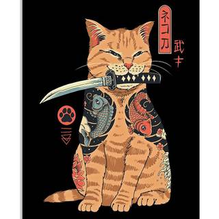 Cat samurai wallpaper