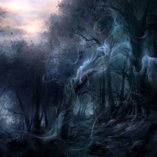 Dark fantasy forest wallpaper