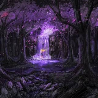 Dark fantasy forest wallpaper
