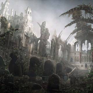 Dark fantasy forest wallpaper